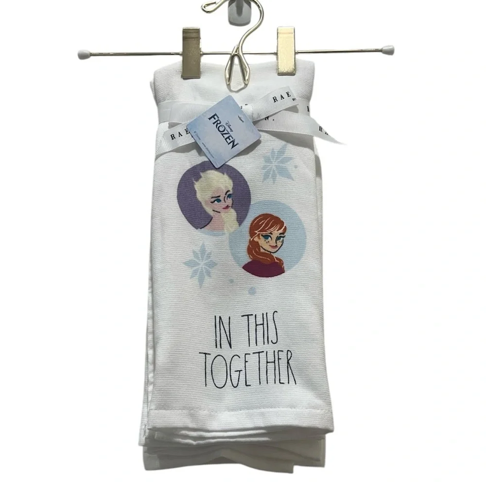 Rae Dunn Disney Frozen Holiday Christmas Elsa Anna Kitchen Towels